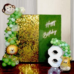 Premium Sequin Jungle Theme Decor