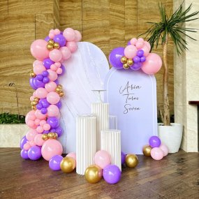 Image of Whimsical Balloon Arch Backdrop
